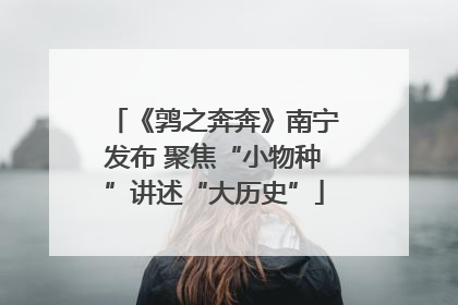 《鹑之奔奔》南宁发布 聚焦“小物种”讲述“大历史”