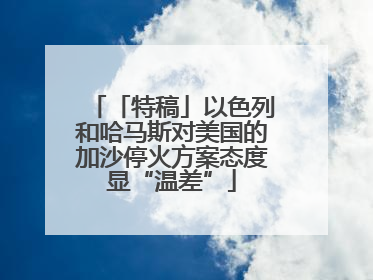 「特稿」以色列和哈马斯对美国的加沙停火方案态度显“温差”