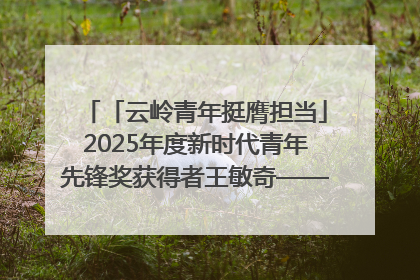 「云岭青年挺膺担当」2025年度新时代青年先锋奖获得者王敏奇——澜沧江上好渔人