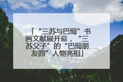 “三苏与巴蜀”书画文献展开幕，“三苏父子”的“巴蜀朋友圈”人物亮相
