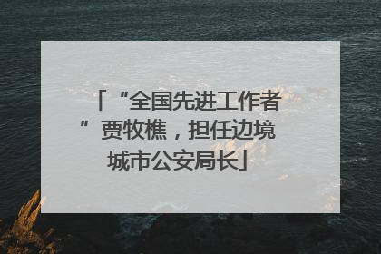 “全国先进工作者”贾牧樵，担任边境城市公安局长