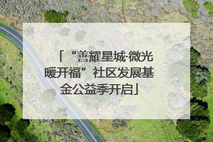 “善耀星城·微光暖开福”社区发展基金公益季开启