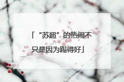 “苏超”的热闹不只是因为踢得好