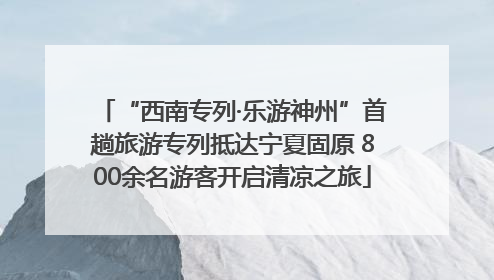“西南专列·乐游神州”首趟旅游专列抵达宁夏固原 800余名游客开启清凉之旅