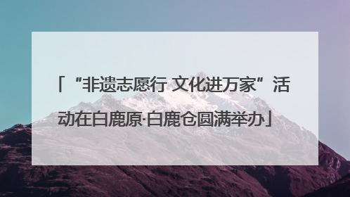 “非遗志愿行 文化进万家”活动在白鹿原·白鹿仓圆满举办