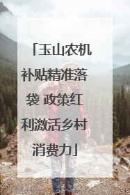 玉山农机补贴精准落袋 政策红利激活乡村消费力