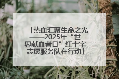 热血汇聚生命之光——2025年“世界献血者日”红十字志愿服务队在行动