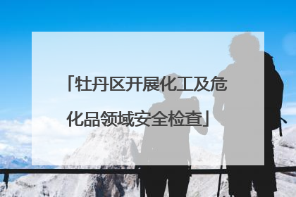 牡丹区开展化工及危化品领域安全检查