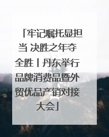 牢记嘱托显担当 决胜之年夺全胜丨丹东举行品牌消费品暨外贸优品产销对接大会