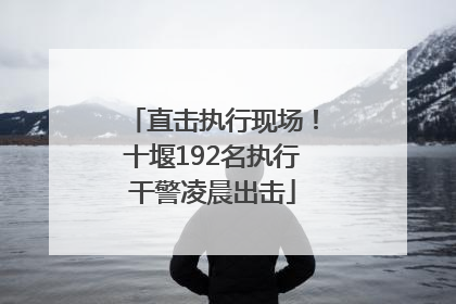 直击执行现场!十堰192名执行干警凌晨出击