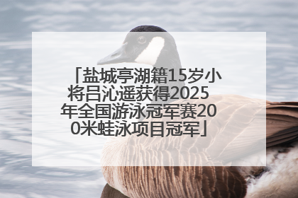盐城亭湖籍15岁小将吕沁遥获得2025年全国游泳冠军赛200米蛙泳项目冠军