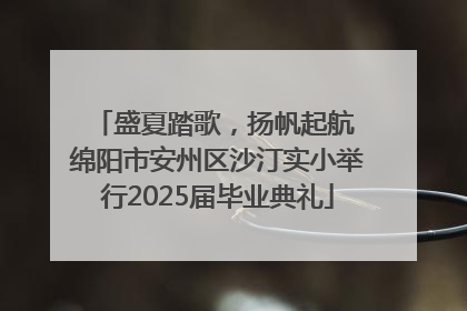 盛夏踏歌，扬帆起航 绵阳市安州区沙汀实小举行2025届毕业典礼