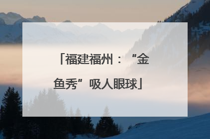 福建福州：“金鱼秀”吸人眼球