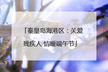 秦皇岛海港区：关爱残疾人 情暖端午节