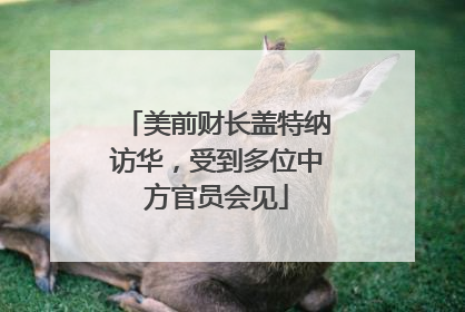 美前财长盖特纳访华，受到多位中方官员会见