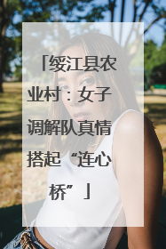 绥江县农业村：女子调解队真情搭起“连心桥”