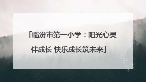 临汾市第一小学：阳光心灵伴成长 快乐成长筑未来