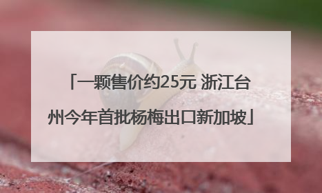 一颗售价约25元 浙江台州今年首批杨梅出口新加坡