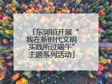 东郭镇开展“我在新时代文明实践所过端午”主题系列活动