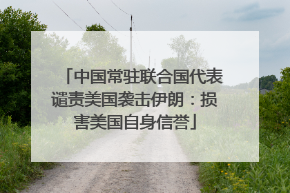 中国常驻联合国代表谴责美国袭击伊朗：损害美国自身信誉