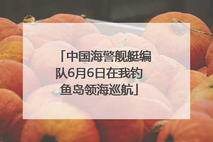 中国海警舰艇编队6月6日在我钓鱼岛领海巡航