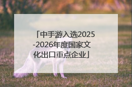 中手游入选2025-2026年度国家文化出口重点企业