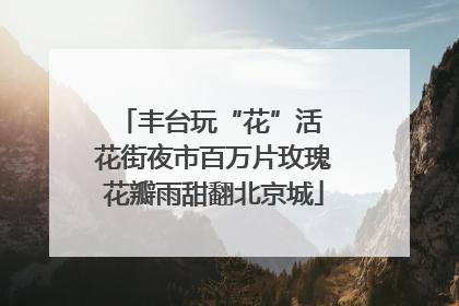 丰台玩“花”活 花街夜市百万片玫瑰花瓣雨甜翻北京城