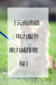 云南曲靖：电力服务助力减排增绿