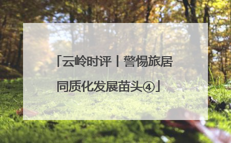 云岭时评丨警惕旅居同质化发展苗头④