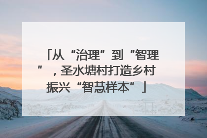 从“治理”到“智理”，圣水塘村打造乡村振兴“智慧样本”