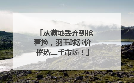 从满地丢弃到抢着捡，羽毛球涨价催热二手市场！