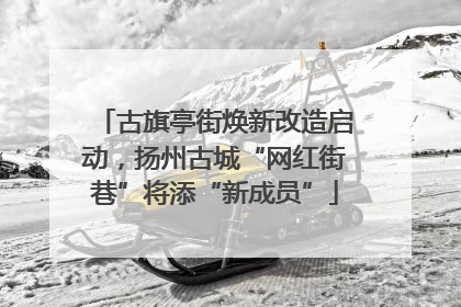 古旗亭街焕新改造启动,扬州古城“网红街巷”将添“新成员”