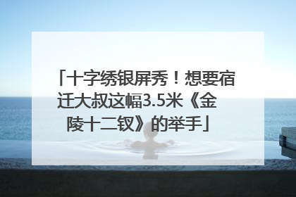十字绣银屏秀！想要宿迁大叔这幅3.5米《金陵十二钗》的举手