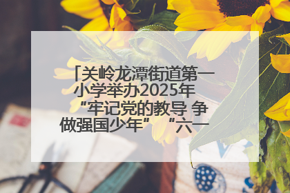 关岭龙潭街道第一小学举办2025年“牢记党的教导 争做强国少年”“六一”文艺汇演活动