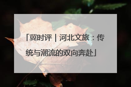 冀时评｜河北文旅：传统与潮流的双向奔赴
