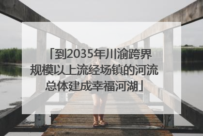 到2035年川渝跨界规模以上流经场镇的河流总体建成幸福河湖