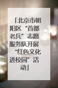北京市朝阳区“首都老兵”志愿服务队开展“红色文化进校园”活动