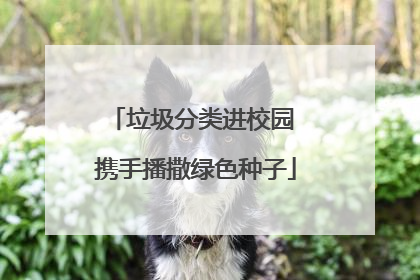 垃圾分类进校园 携手播撒绿色种子
