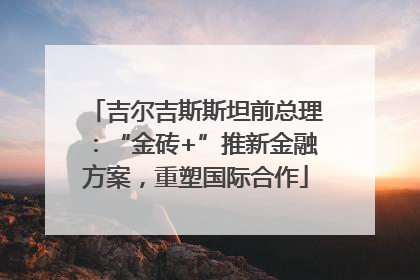 吉尔吉斯斯坦前总理：“金砖+”推新金融方案，重塑国际合作