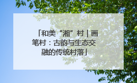 和美“湘”村｜画笔村：古韵与生态交融的传统村落