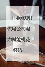 国网庆阳供电公司电力赋能桃花经济