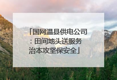 国网温县供电公司：田间地头送服务 治本攻坚保安全