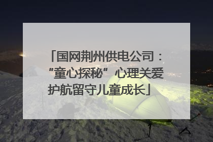 国网荆州供电公司：“童心探秘”心理关爱护航留守儿童成长