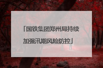 国铁集团郑州局持续加强汛期风险防控