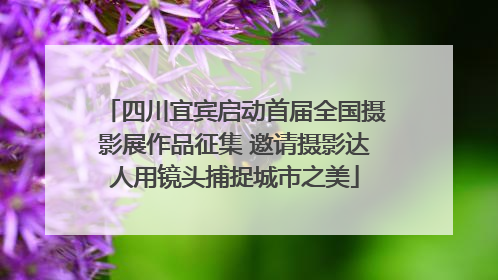 四川宜宾启动首届全国摄影展作品征集 邀请摄影达人用镜头捕捉城市之美