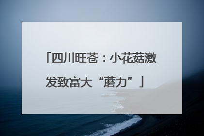 四川旺苍：小花菇激发致富大“蘑力”