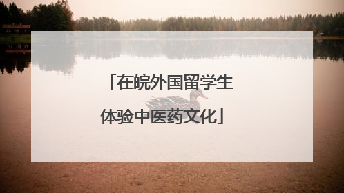 在皖外国留学生体验中医药文化