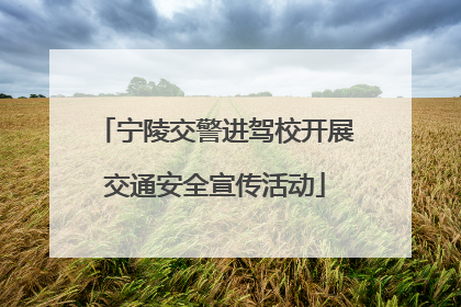 宁陵交警进驾校开展交通安全宣传活动