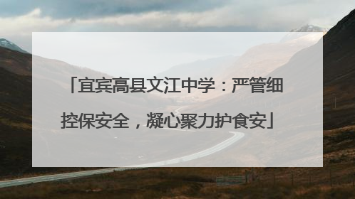 宜宾高县文江中学：严管细控保安全，凝心聚力护食安
