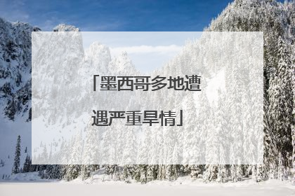 墨西哥多地遭遇严重旱情